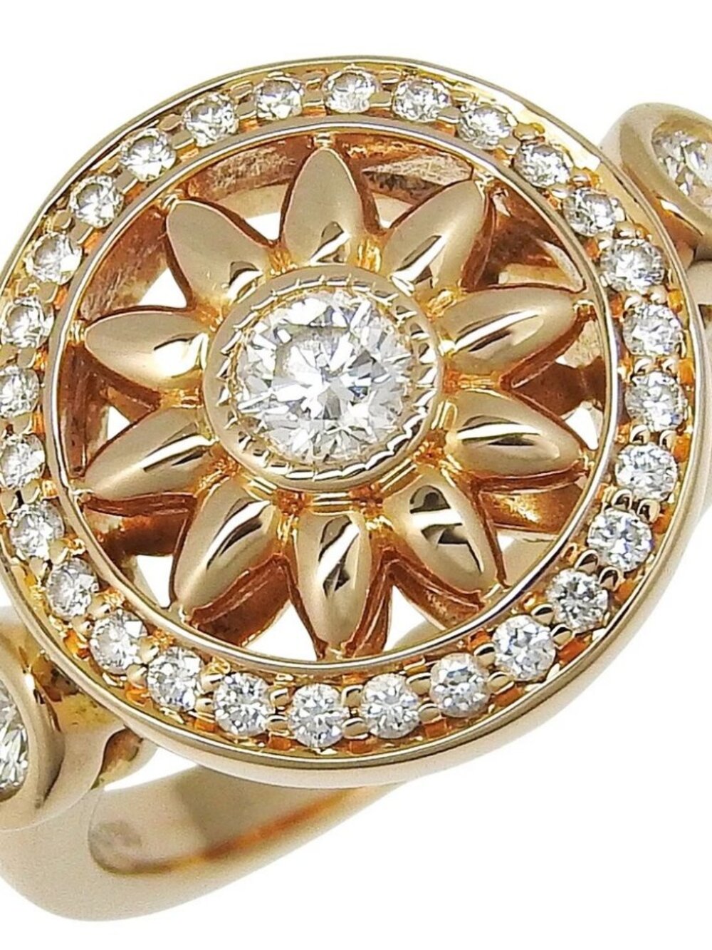 HARRY WINSTON Winston Gate Ring FRDRRD1MWG Rosette Circle K18 yellow gold